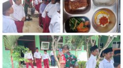 Babinsa Koramil 02/Bunta Kodim 1308/LB Aktif Dampingi MBG di Sekolah sekolah