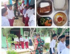 Babinsa Koramil 02/Bunta Kodim 1308/LB Aktif Dampingi MBG di Sekolah sekolah