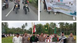 Kawal 500 Peserta, Polsek Toili Terjunkan Langsung Personel Amankan Rute Pawai Ramadan 1447H
