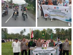 Kawal 500 Peserta, Polsek Toili Terjunkan Langsung Personel Amankan Rute Pawai Ramadan 1447H