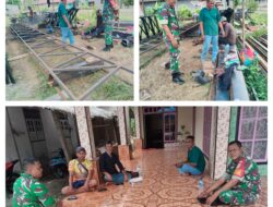 Danramil 03/Batui Kawal Ketat Pembangunan Koperasi Merah Putih Di Desa Bumi Harjo