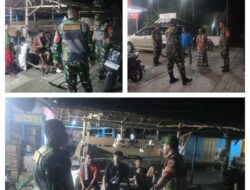 Jaga Kamtibmas, Babinsa Koramil 1308–06/Lamala Pimpin Patroli Siskamling di Kecamatan Masama