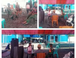 Babinsa Bantu Umat Siapkan Moment Persiapan Peresmian Gereja Getsamani