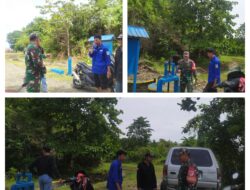 Bersama Warga Masing, Babinsa Komsos Pendampingan Pengecekan Jalur Air Irigasi