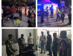 Pengamanan Jelang Idul Fitri, Babinsa Dan Linmas Patroli Malam