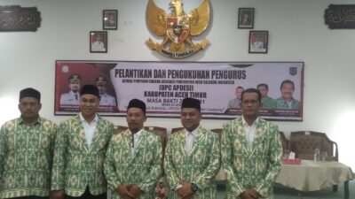 Geuchik Forum Nurussalam Efendi Hadiri Pelantikan dan Pengukuhan Pengurus APDESI Aceh Timur
