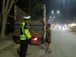 Antisipasi Balap Liar dan Kriminalitas, Patroli Blue Light Satlantas Polres Aceh Tamiang Digelar Hingga Dini Hari