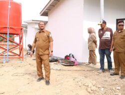 Bupati Aceh Tamiang Tinjau Pembangunan Huntara