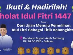 Aceh Tamiang Gelar Shalat Ied 1447 H di Pendopo, Hadirkan Ustadz Nasional