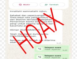 Hilman Suara Rakyat Sering Bongkar Kasus Dikabarkan Wafat, Hoaks Diduga Bermuatan Intimidasi.