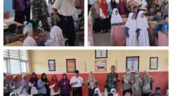 Babinsa Koramil 03/Batui Dampingi Pemeriksaan Kesehatan Gratis di SD Inpres Uso