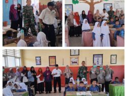 Babinsa Koramil 03/Batui Dampingi Pemeriksaan Kesehatan Gratis di SD Inpres Uso