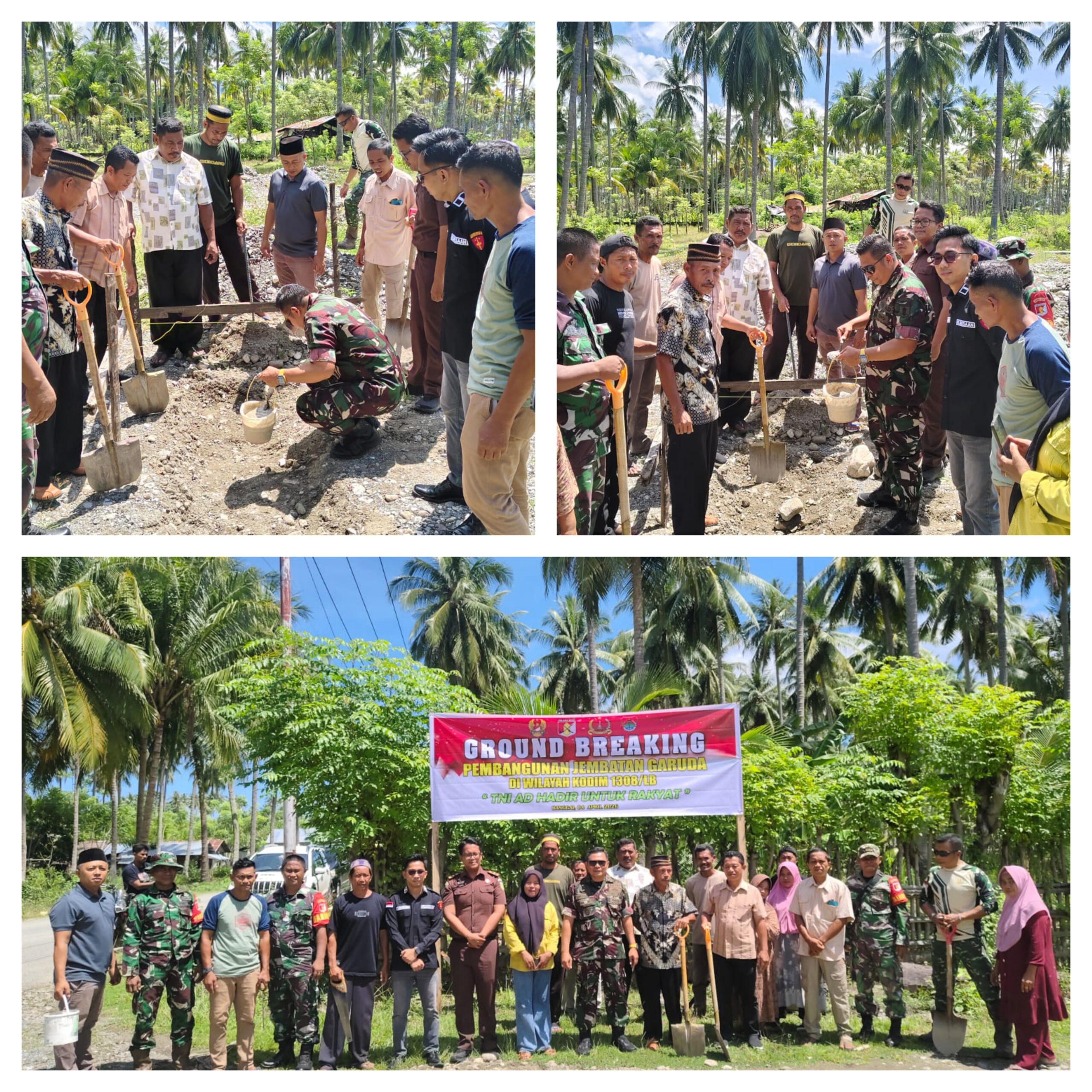 Kodim 1308/LB Gelar Peletakan Batu Pertama Pembangunan Jembatan Perintis Garuda Merah Putih TA 2026