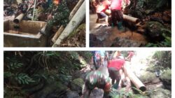 Jaga Kebersihan Air Bersih, Babinsa Didiri Bersama Warga Gotong Royong Perbaikan Pipa Air Bersih