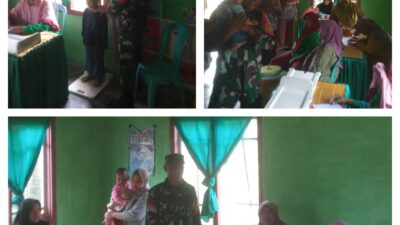 Pendampingan Posyandu, Wujud Kepedulian Babinsa Koramil 09/Labongkurung Terhadap Kualitas Kesehatan Masyarakat