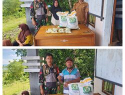 Dukung Kesejahteraan Warga, Babinsa Dampingi Penyaluran Beras dan Minyak Goreng Bulog