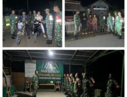 Tak Kenal Cuaca , Patroli Malam Hari Tetap Dilaksanakan Ws Danramil 12/Bulagi Perkuat Silahtuhrahmi Di Desa Binaan