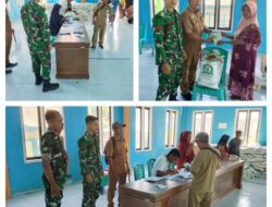Bersama Warga, Babinsa Pastikan Bantuan Pangan Tersalurkan dengan Aman dan Tepat Sasaran