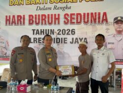Polres Pidie Jaya Rayakan May Day 2026 dengan Silaturahmi dan Baksos, Pererat Kepedulian kepada Buruh Angkut