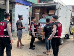 Patroli Kota Presisi Sat Samapta Lhokseumawe, Polisi Jaga Aktivitas Pasar Tetap Aman dan Kondusif