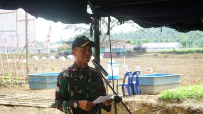 Dukung Ketahanan Pangan, Kodim 0117/Aceh Tamiang Lakukan Penaman Jagung Perdana dilahan Kompi Produksi