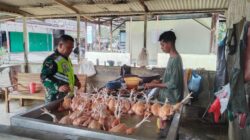 Babinsa Koramil 04/Bendahara Pantau Stabilitas Harga Ayam Potong di Pasar