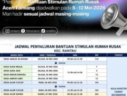 Pemberitahuan Penyaluran Bantuan Pasca Banjir Aceh Tamiang