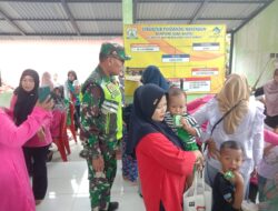 Jaga Balita Tetap Sehat, Babinsa Suka Rakyat Dampingi Posyandu