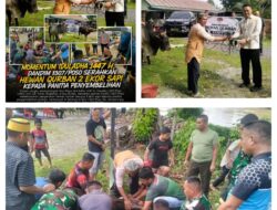 Rayakan Idul Adha 1446 H, Dandim 1307/Poso Pimpin Acara Penyerahan Dan Penyembelihan Hewan Kurban