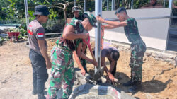 Personel Kodam XXIII/Palaka Wira dan Personel Polda Sulteng, Percepat Pembangunan Masjid Darurat Pascabencana