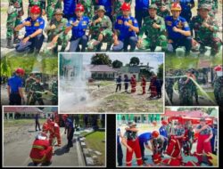 Tingkatkan Kesiagaan Bencana , Personil Kodim 1307/Poso Bersinergi Dinas Damkar Pelatihan dan Pengoperasian Kendaraan Pemadam