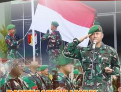 Bangun Semangat Juang dan Dedikasi Prajurit dalam Pengabdian ,Dandim 1308/LB Pimpin Upacara Mingguan