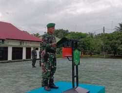 Tumbuhkan Nasionalisme, Kasdim Aceh Tamiang Pimpin Upacara Bendera Hari Senin