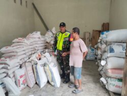 Cegah Spekulasi, Babinsa Aktif Sambangi Gudang Padi Cek Ketersediaan Gabah
