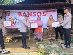 Bansos HUT Bhayangkara Ke-80, Polsek Simpang Jernih Hadir untuk Masyarakat