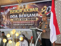 Polres Aceh Tamiang Menggelar Dzikir Akbar dan Doa Bersama  Dalam rangka Hari Bhayangkara Ke 80