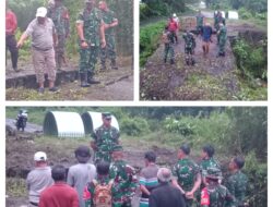 Perkuat Akses Pertanian, Dandim 1308/LB Tinjau Pembangunan Jembatan Usaha Tani