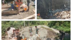 Kodim 1308/LB Percepat Pembangunan Jembatan Beton Garuda, Akses Pertanian Dan Perkebunan Kian Terbuka