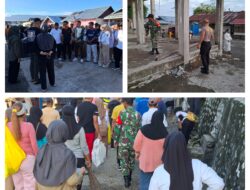 Danramil 1308–07/Pagimana Bersama Forkopimca Gelar Kerja Bakti Di Desa Jaya Bakti, Wujudkan Pagimana Yang Cerdas, Santun Dan Religius