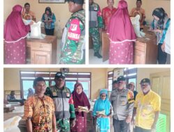 Babinsa Desa Longkoga Dampingi Penyaluran Bantuan Pangan Pemerintah Sembako Tahun 2026
