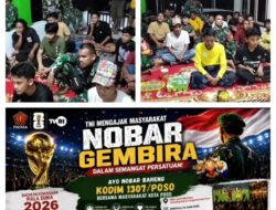 Meriahkan Piala Dunia 2026, Kodim 1307/Poso Terus Hadirkan Nobar Gembira bagi Masyarakat