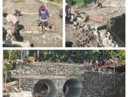 Pembangunan Jembatan Merah Putih Melanjutkan Penyusunan Pondasi sayap Jembatan Dan Pemasangan Ring Balok Plat Injak