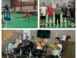 Danrem 132/Tdl Saksikan Duel Sengit Semifinal Badminton Kapolda Sulteng Cup 2026, Tim Korem Melaju ke Final