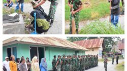 Korem 132/Tadulako Dan Warga Gotong Royong Bersihkan Geding Juang Palu