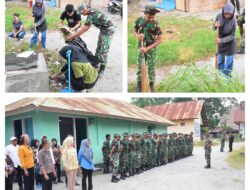 Korem 132/Tadulako Dan Warga Gotong Royong Bersihkan Geding Juang Palu