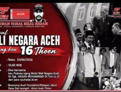 Faisal Rizal Hasan yang Juga Staf khusus Gubernur Aceh Peringati Haul Dr.Tgk Hasan Muhammad Di Tiro yang ke 16 Tahun di *Posko Tanggap Bencana Faisal Rizal Hasan/Besecamp ACEH FOUNDATION* DI Aceh Timur