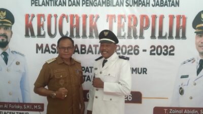 57 Keuchik Gelombang IV Dilantik Bupati Aceh Timur, Usman Musa Kembali Memimpin