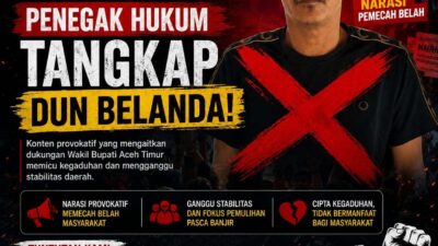 Mahasiswa Aceh Timur Desak Penegak Hukum Tangkap Dun Belanda.