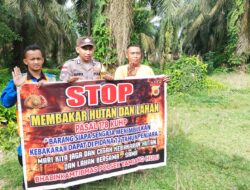 Polsek Tamiang Hulu Berikan Himbauan Larangan Karhutla cegah Kebakaran Hutan dan Lahan