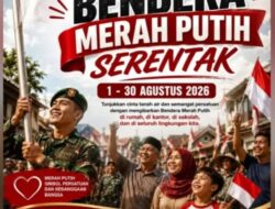 Dandim 1307/Poso Ajak Warga Masyarakat Kibarkan Bendera Merah Putih Sepanjang Agustus